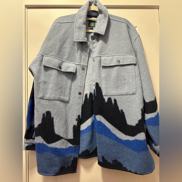 Women’s Jacket, Wild Fable Blue Button Snap Jacket XL / So Cute!! Good Shape! - Picture 5 of 6